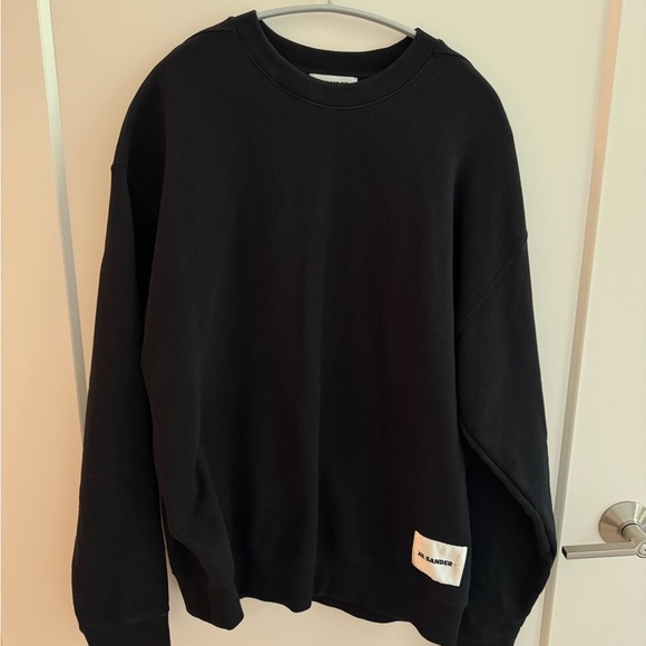 Jil Sander Black Crewneck Sweater Timeless Design